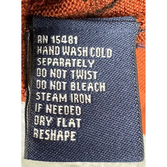 Oxford Golf Sweater Men's XL Rust Red Argyle Wool Long Sleeve Pullover - Picture 8 of 8